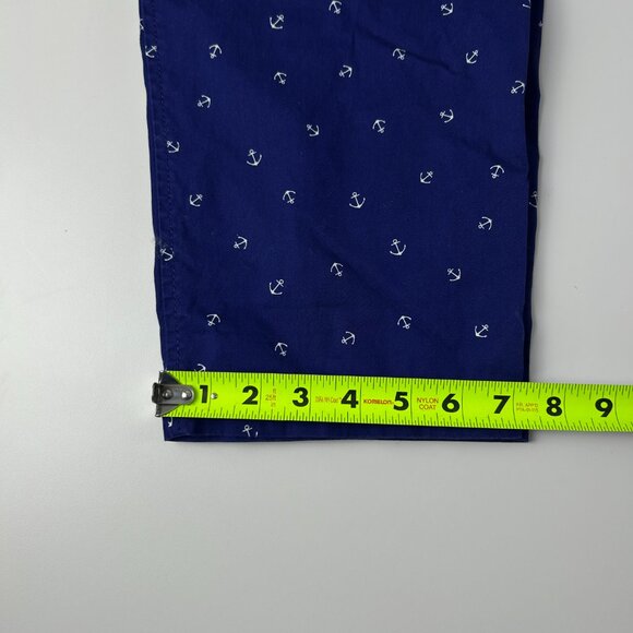 Talbots Navy White Anchor Stretch Cotton Relaxed Chino Pants Womens 12 Nautical‎ - Picture 10 of 12